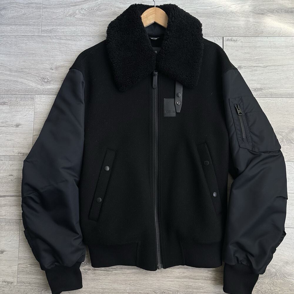 Mackage Wool Leonard Bomber Jacket $1190.00 Men 38/M Men Authentic